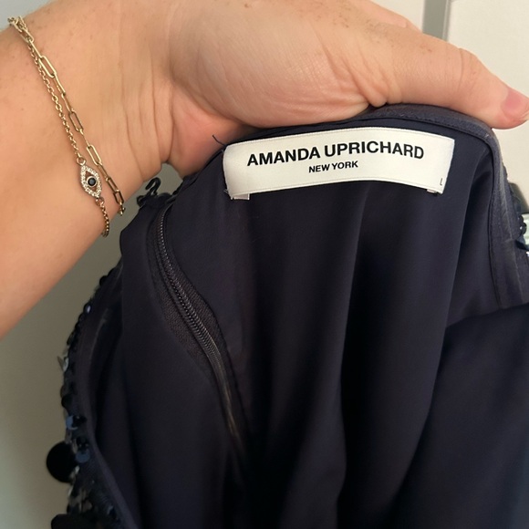 Sequin Strapless Navy Dress - Picture 4 of 4